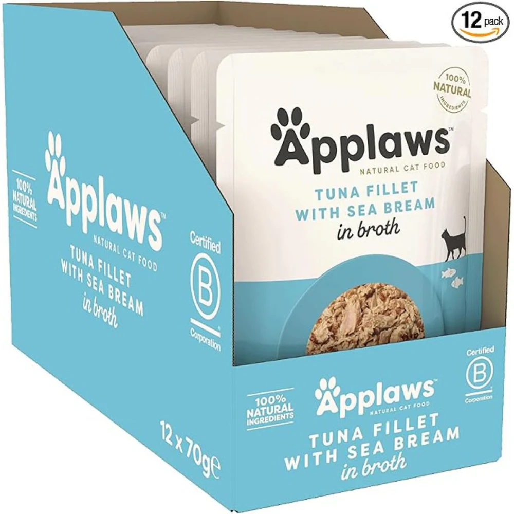 Applaws Cat Pouch Tuna Fillet With Sea Bream 70 Gm (3) Applaws Cat Pouch Tuna Fillet With Sea Bream 70 Gm (3)