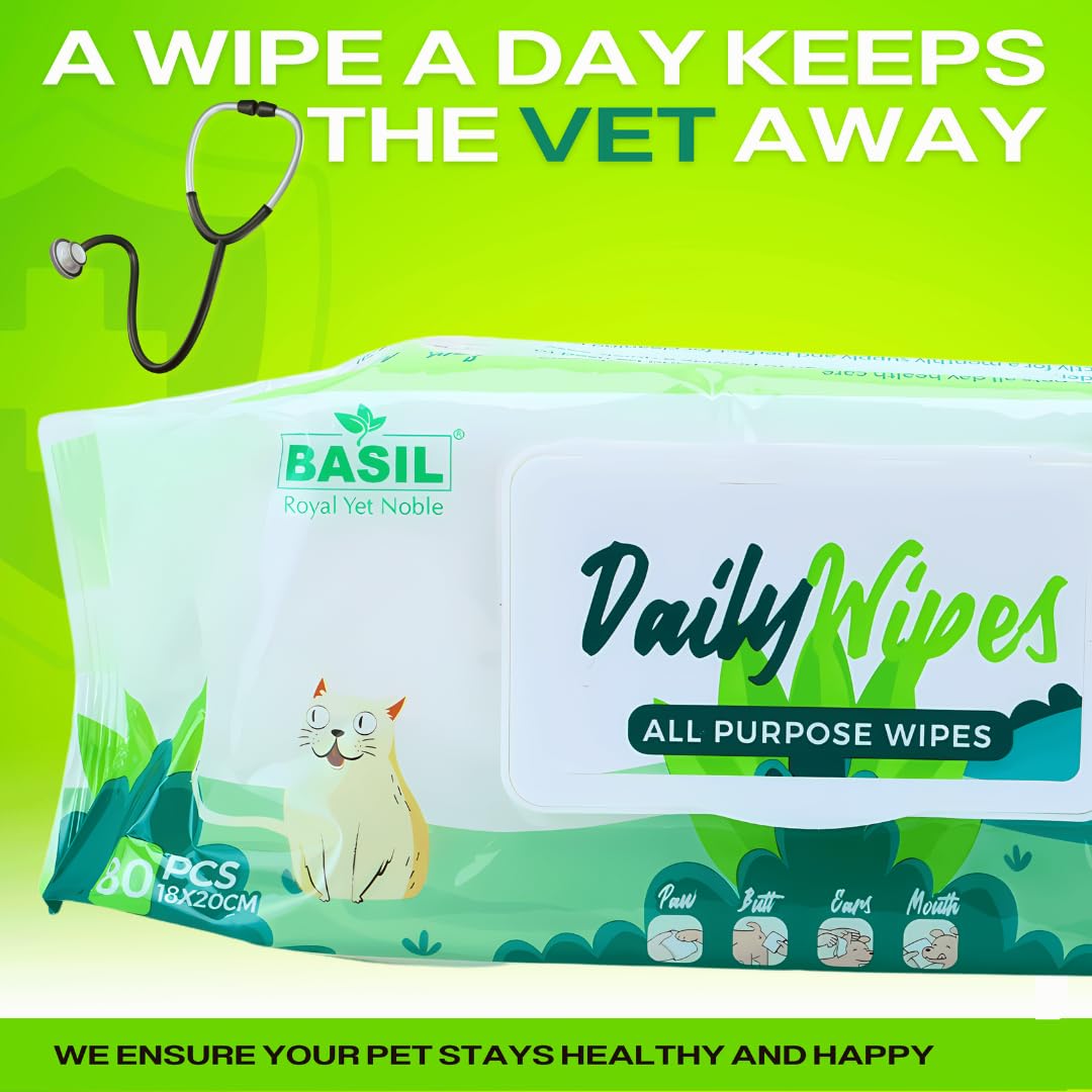 Basil Daily Wipes All Purpose (18cm x 20cm) (2) Basil Daily Wipes All Purpose (18cm x 20cm) (2)