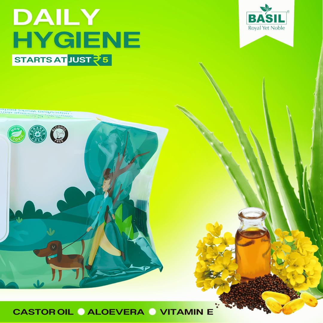 Basil Daily Wipes All Purpose (18cm x 20cm) (3) Basil Daily Wipes All Purpose (18cm x 20cm) (3)