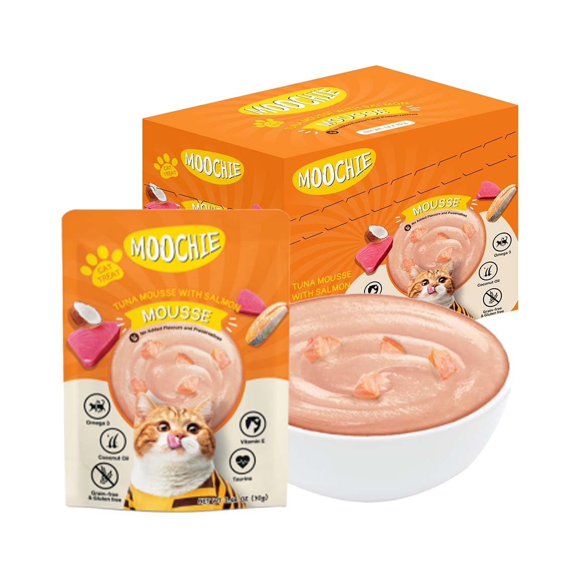Moochie Mousse With Salmon Pouch For Cats (1)