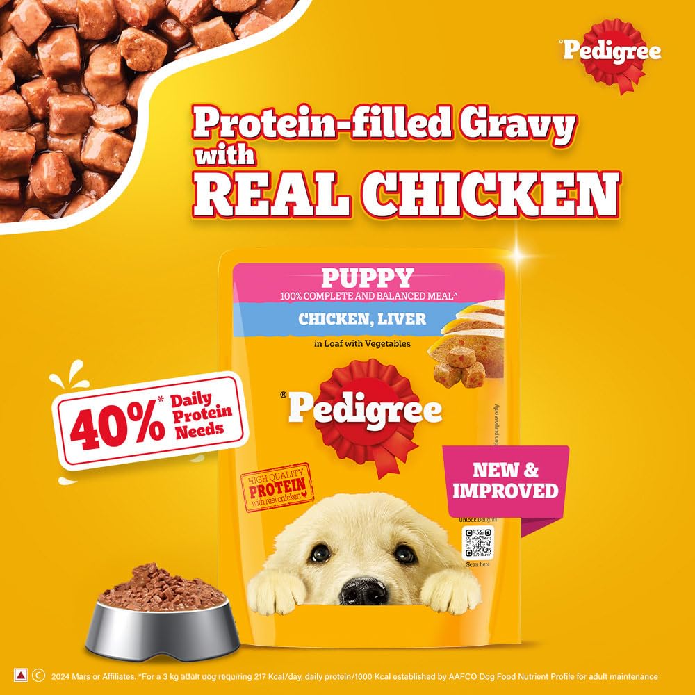 Pedigree Puppy Chicken Liver in Loaf with Vegetables (10) Pedigree Puppy Chicken Liver in Loaf with Vegetables (10)