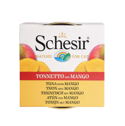 Schesir Tuna White Meat Rice With Mango In Solution Cat Tin (1) Schesir Tuna White Meat Rice With Mango In Solution Cat Tin (1)