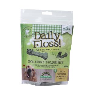 Basil Daily Floss Toothpaste Filled Chew Treat 1