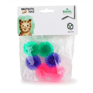 Basil Interactive Soft Spiky Ball Toys for Cats (Pack of 6) 1