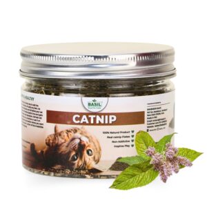 Basil Natural Catnip Jar for Kittens & Cats (30g) 1