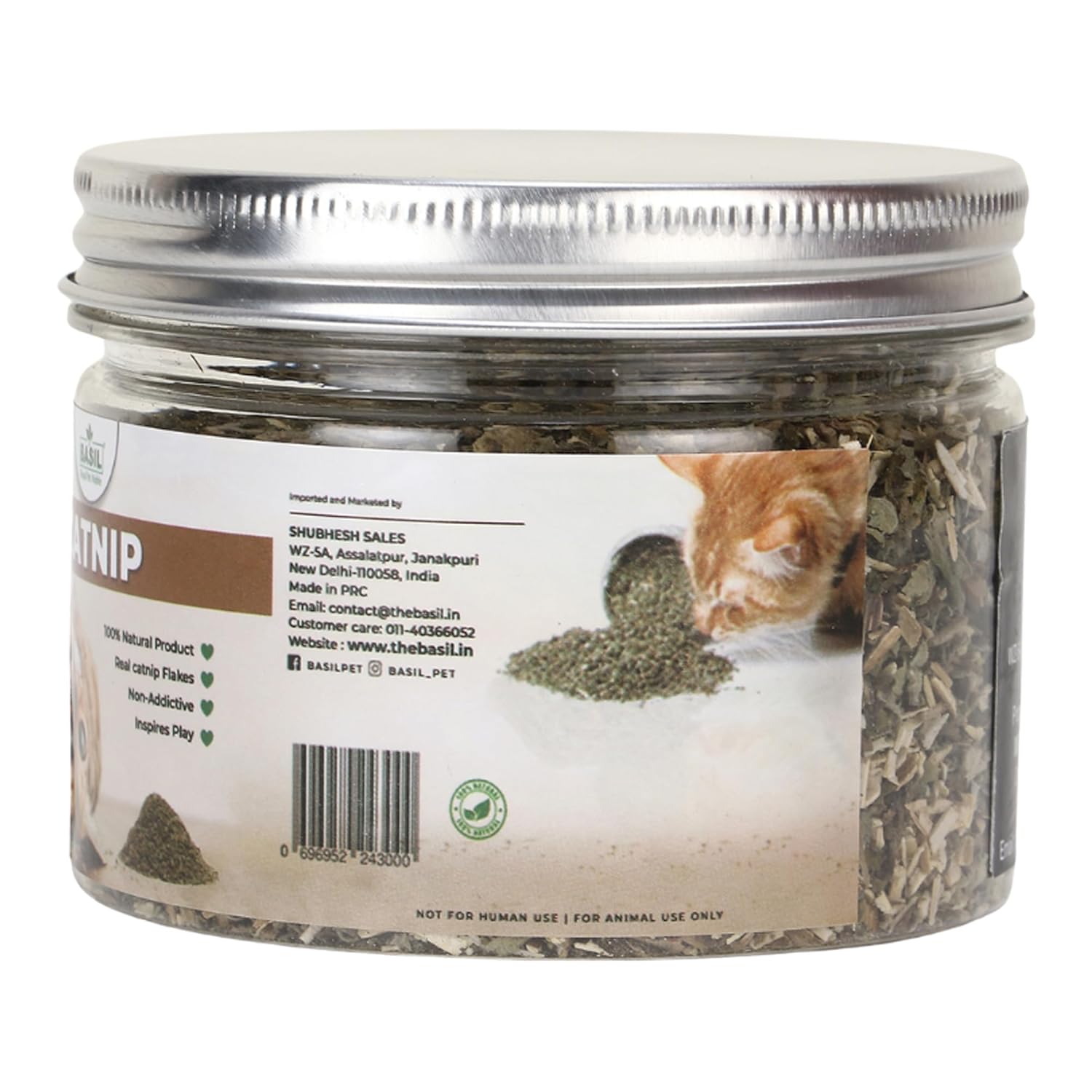 Basil Natural Catnip Jar for Kittens & Cats (30g) (6) Basil Natural Catnip Jar for Kittens & Cats (30g) (6)
