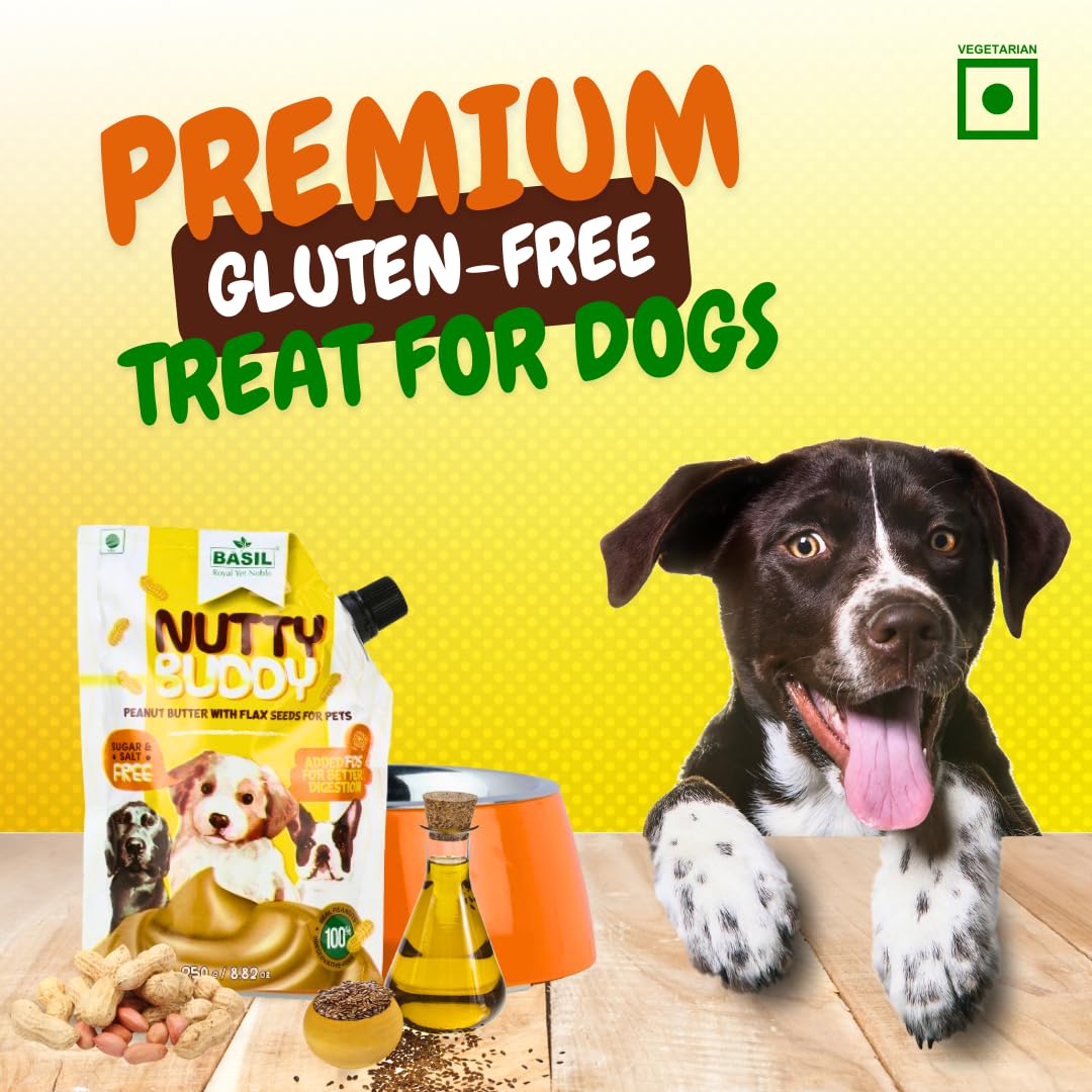 Basil Natural Peanut Butter Dog Treats with Flax Seeds (1) Basil Natural Peanut Butter Dog Treats with Flax Seeds (1)
