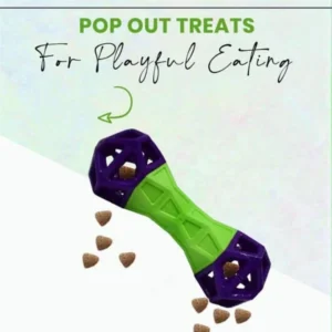 Basil Squeaky Dumbbell with Treat Dropper 2