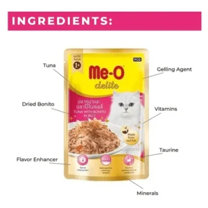 Me-O Delite Tuna & Bonito in Jelly Pouch For Cat 2