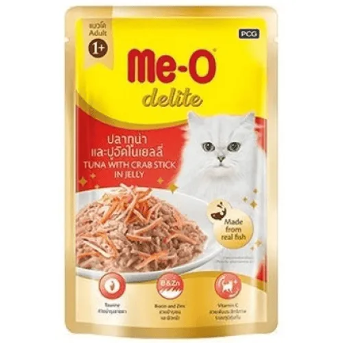 Me-O Delite Tuna with Crab Stick Pouch For Cat 1