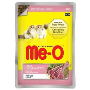 Me-O Kitten Lamb Chunk in Gravy Pouch 1