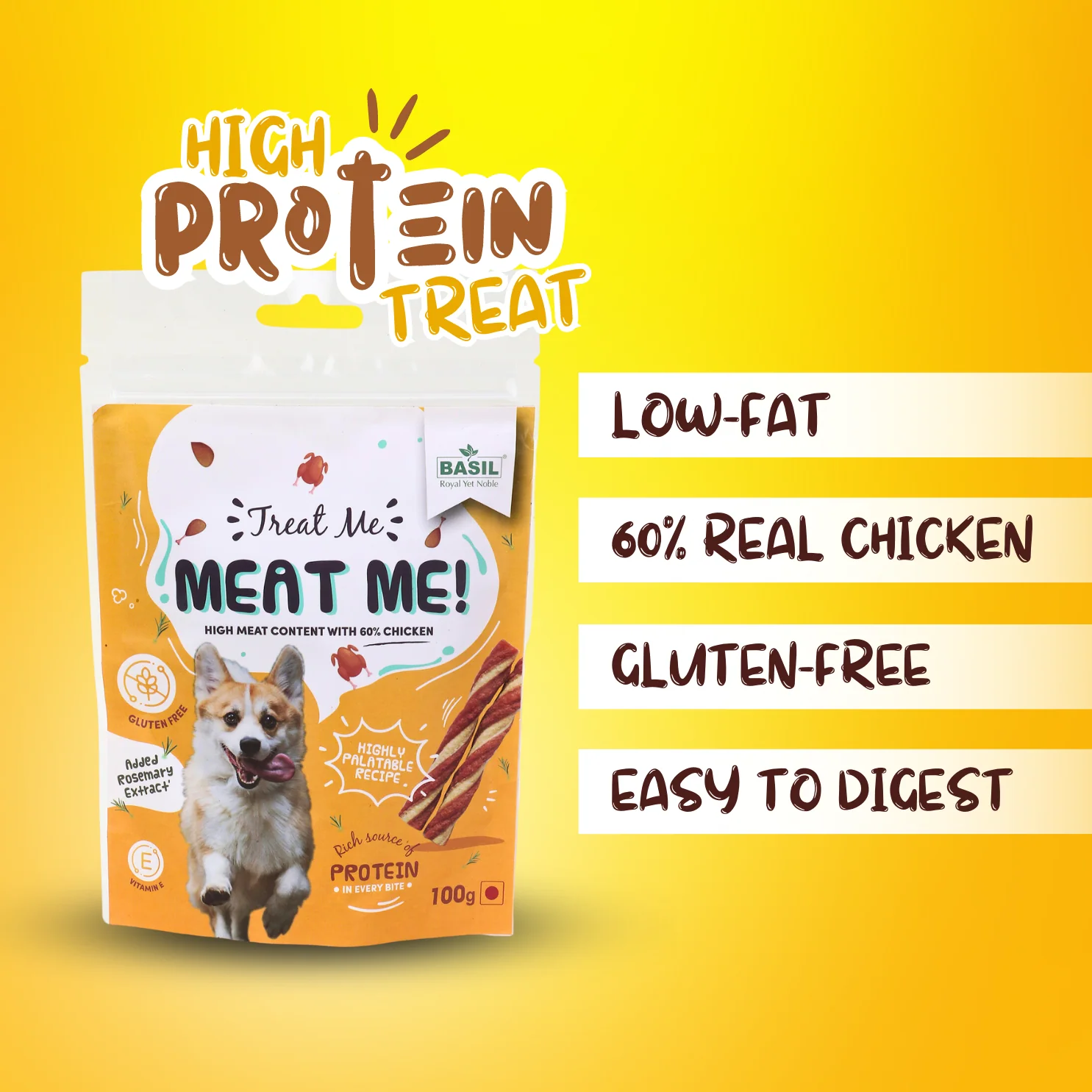 Meat Me High Protein Gluten & Grain Free Treat (4) Meat Me High Protein Gluten & Grain Free Treat (4)
