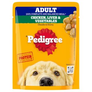 Pedigree Adult Grilled Liver Chunks in Gravy with Vegetables 1